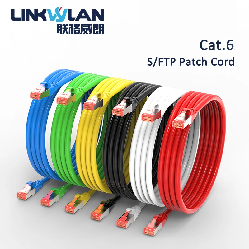 RJ45-Netzwerk Cat 6 SFTP Ethernet-Kabel C6 Patchkabel Lan Snagless geschirmt 6 Farben Image