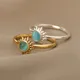 Opal Perle Ringe Für Frauen Edelstahl Shell Sonne Blume Ring Vintage Mehrere Stile Anillos Hochzeit