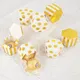 10/20Pcs Mini Gold Polka Dot Papier Süßigkeiten Schokolade Box Hochzeit Geburtstag Party Favor