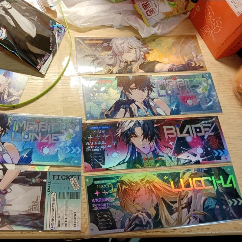 Anime Honkai: Star Rail HD Reverse Direction Laserpapier Ticket Lesezeichen Postkarte für Fans Geschenke Sammlungen Buchseite Schlüsselanhänger Image