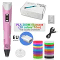 Ganzes Set diy 3d Druck Stift 200m pla Filament 3d Zeichnung Stift mit LCD-Display Kinder kreatives