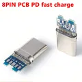 1pc 8PIN USB 3 0 Typ C mit platte PD schnelle lade Stecker 8Pin männlichen Buchse Buchse Durch