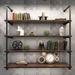 Williston Forge Josnyel 5 Piece Tiered Shelf Wood/Metal in Black/Brown | 51.97 H x 11.81 W x 11.81 D in | Wayfair 2339C2C13D88426489BD91B3A5C75F3D