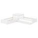 Red Barrel Studio® Duclair L-Shaped Platform Bed w/ Trundle & Drawers in White | Wayfair AEC1F54AC1AE4878A78DCF17C4C12B45