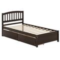 Red Barrel Studio® Twin Platform Storage Bed Wood Bed Frame w/ Two Drawers & Headboard | Wayfair 800E867A1EE4410F80D40ACA2C9654BC