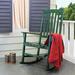 August Grove® Outdoor Cineraria Rocking Chair, Wood in Brown/Red/White | Wayfair 3B09A55F346441098B9DD21F9E46C3F9