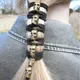 Schädel Haar Schmuck Schwarz Leder Haar Riegel-pferdeschwanz Halter Biker Goth Horror Punk Wrap