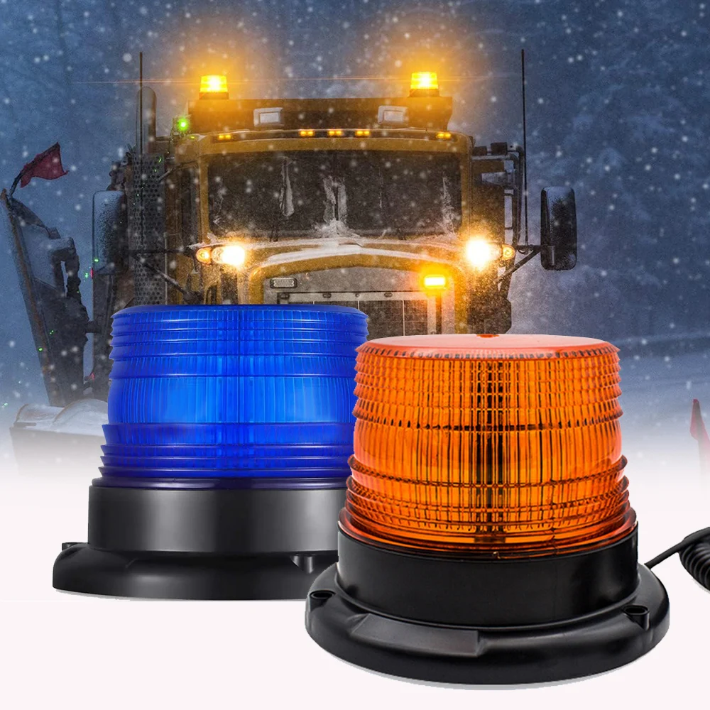 Rot gelb blau LED Autodach Blitzlicht Leuchtfeuer blinkend Warnung LKW Fahrzeug Polizei Notsignal lampe 12V/24V Image