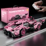 1:14 Pink V12 Block Roadster RC Tech Racer 1:14 fai da te Roadster building block assembly Block car