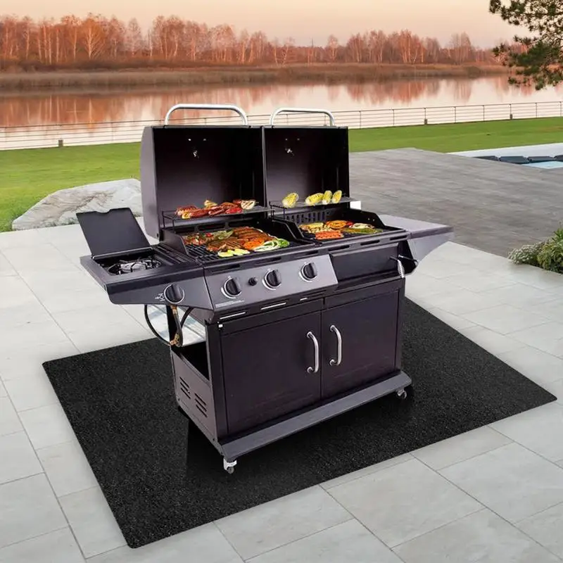 Untergrillmatte, Premium-Grillmatte für Deck, Untergrill-Fußmatten zum Schutz des Decks, Grillmatte für unter dem Grill, saugfähiges Ölpad Image