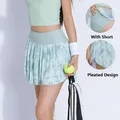 Minigonna da Tennis con stampa irregolare da donna Skort Fitness da allenamento sfumato da donna con