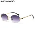 Kachawoo retro sunglasses oval men small frame round sun glasses women retro red green mirror
