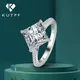 3 Carat Moissanite Engagement Rings for Women Princess Cut Square Diamond Promise Ring 100% 925