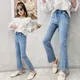 New Spring Summer Girls Jeans Kids Denim Trousers for Girls Skinny Stretch Jeans Fashion Children