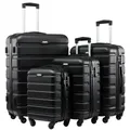 luggage sets suitcase on wheel spinner rolling luggage ABS+PC Customs lock travel suitcase set Carry