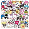 10/30/50pcs Mix Anime Cartoon My Melody Kuromi Graffiti Stickers Decoration Notebook Album Laptop