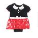 Disney One Pieces | Disney Baby 3-6m Minnie Mouse Dress Bodysuit | Color: Black/Pink | Size: 3-6mb