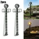 2Pcs Model Railway Lights Building Lattice Mast Light Gauge H0 Layout LED Lamp Decorative Stakes