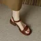 2023 Summer Women Sandals Low Heels Basic Genuine Leather Office Ladies Casual Outdoor Shoes Woman