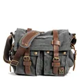 Canvas Leather Men Messenger Bags I AM LEGEND Will Smith Big Satchel Shoulder Male Laptop Briefcase