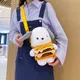 Cute Hamburger Puppy Shoulder Bag Plush Doll Crossbody Bag Casual Women Messenger Bag Decoration Bag