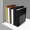2/3 Acrylic Book Ends Bookshelf Decor Decoration Clear Bookends for Home Library