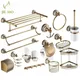 Antique Brass Ceramic Copper Bathroom Accessories Bath Towel Rack Towel Bar Cup Holder Paper Holder