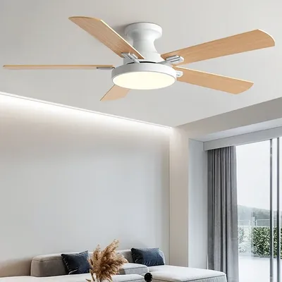 42/52/56Inch Fan Llights New Style Low Floor Ceiling Fan Light Living Room Indoor With Fan Chandelier 110V 220V