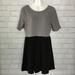 Free People Dresses | Free People Beach Dress Grey & Black Short Sleeves | Color: Black/Gray | Size: Xs