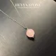 HEYYA STONE-Collier pendentif en quartz rose naturel pour femme plaqué argent 925 bijoux fins