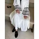 Robe kebaya pour femmes musulmanes caftan marocain Djellaba Ramadan Eid Kimono blanc noir