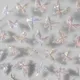 Autocollants 3D pour Ongles Brcorporelle Rose Aurora Coquille Papillon Nail Art Décoration