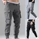 Pantalon cargo multi-poches pour hommes pantalon de travail jogging d'entraînement décontracté