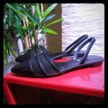 Nine West Shoes | Black Flat Slingbacks | Color: Black | Size: 8.5