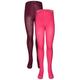 ewers - Strumpfhose Kids Uni 2Er-Pack In Pink/Beere, Gr.152-164