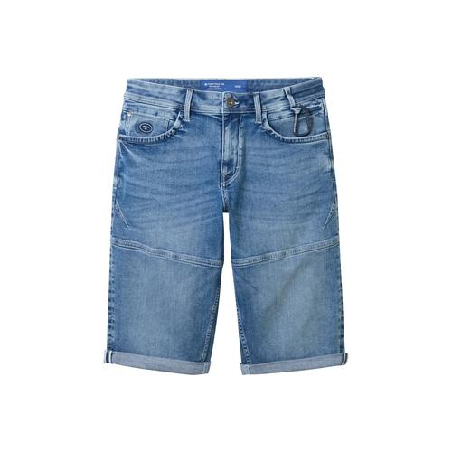 TOM TAILOR Herren Morris Overknee Shorts, blau, Uni, Gr. 30