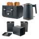 SALTER Marino Kettle, 4-Slice Toaster & Storage Cannister Set Bundle - Blue Grey