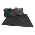 DELTACO GAMING Combo Set - 3 in 1 KIT - Tastatur QWERTZ + Maus + Mauspad (Gaming, DE Layout, PC, Computer, Laptop, Metall, RGB Beleuchtung) schwarz