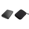 Toshiba Canvio 2TB Basics externe Festplatte mit Amazon Basics Festplattentasche