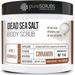 pureSCRUBS Premium Organic Body Scrub Set 16oz EUCALYPTUS BODY SCRUB Dead Sea Salt Infused with Organic Essential Oils & Nutrients INCLUDES Wooden Spoon Loofah & Organic Exfoliating Bar Soap