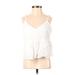 Abercrombie & Fitch Tank Top White Print Plunge Tops - Women's Size X-Small