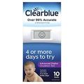 Clearblue Advanced Digital Ovulation Test Predictor Kit featuring Advanced Ovulation Tests with digital results 10 Ovulation Tests (Pack of 1)