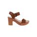 Cushion Aire Mule/Clog: Brown Print Shoes - Women's Size 8 - Open Toe