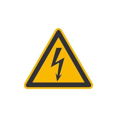 Warnschild elektrische spannung 100mm folie Nr. 21.0191 Image