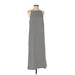 H&M Casual Dress - Midi High Neck Sleeveless: Gray Color Block Dresses - Women's Size Small