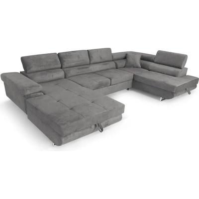 Ecksofa Aller u XXL-Ecksofa mit Schlaffunktion und zwei Bettkastenin Grau, rechte Seite Image