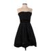 BCBGMAXAZRIA Casual Dress - A-Line Open Neckline Sleeveless: Black Polka Dots Dresses - Women's Size 4