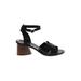 Dolce Vita Heels: Black Print Shoes - Women's Size 9 1/2 - Open Toe