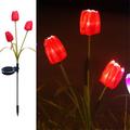 Lumière LED solaire extérieure tulipe rose fleur lampe extérieure solaire paysage lumières jardin décor pelouse lampe étanche jardin lumières 1 pc