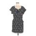 Gap Outlet Casual Dress - Mini Tie Neck Short sleeves: Black Dresses - Women's Size Medium